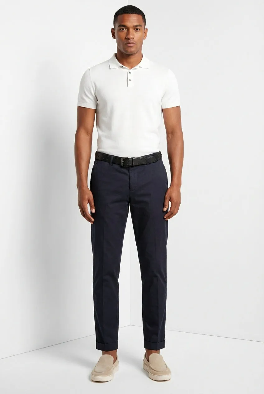 Mason's Milano pantalone chino blu notte gabardina stretch