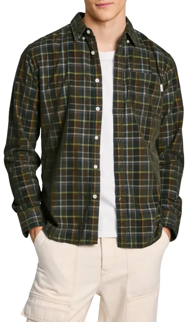 Pepe Jeans Max felpa uomo verde militare con cappuccio