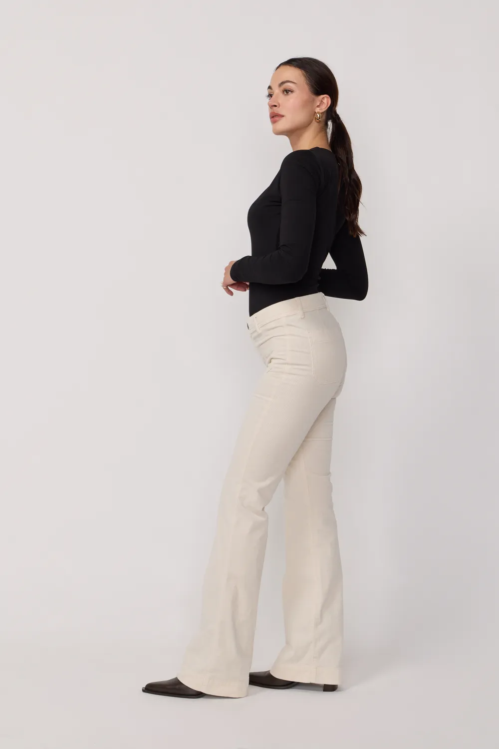 acquaverde Charlotte pantalone velluto Cream