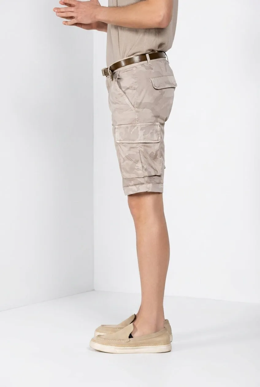 Mason's Chile bermuda cargo beige camouflage slim