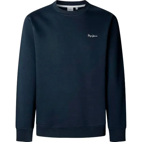 Pepe Jeans Macbeth Small Logo Plain Crew Felpa Uomo Misto Cotone