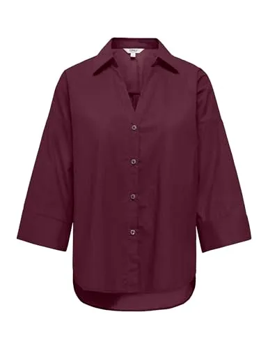 ONLY Onlsaja Keri 3/4 Shirt camicia caffè taglia S