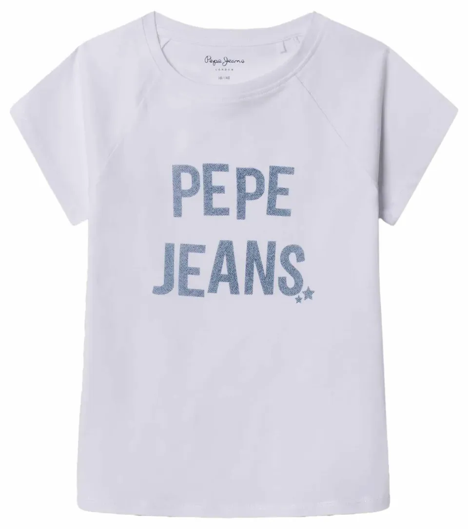 Pepe Jeans Greta t-shirt 10 anni manica corta logo denim