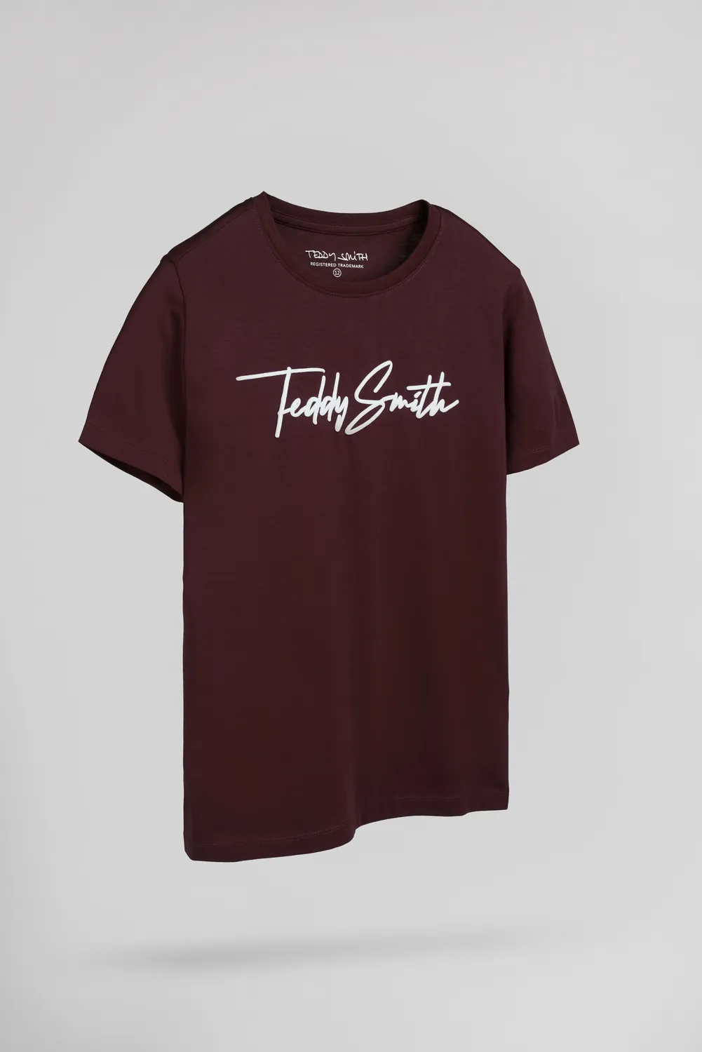 Teddy Smith T-Evan MC JR T-shirt bambino bordeaux cotone