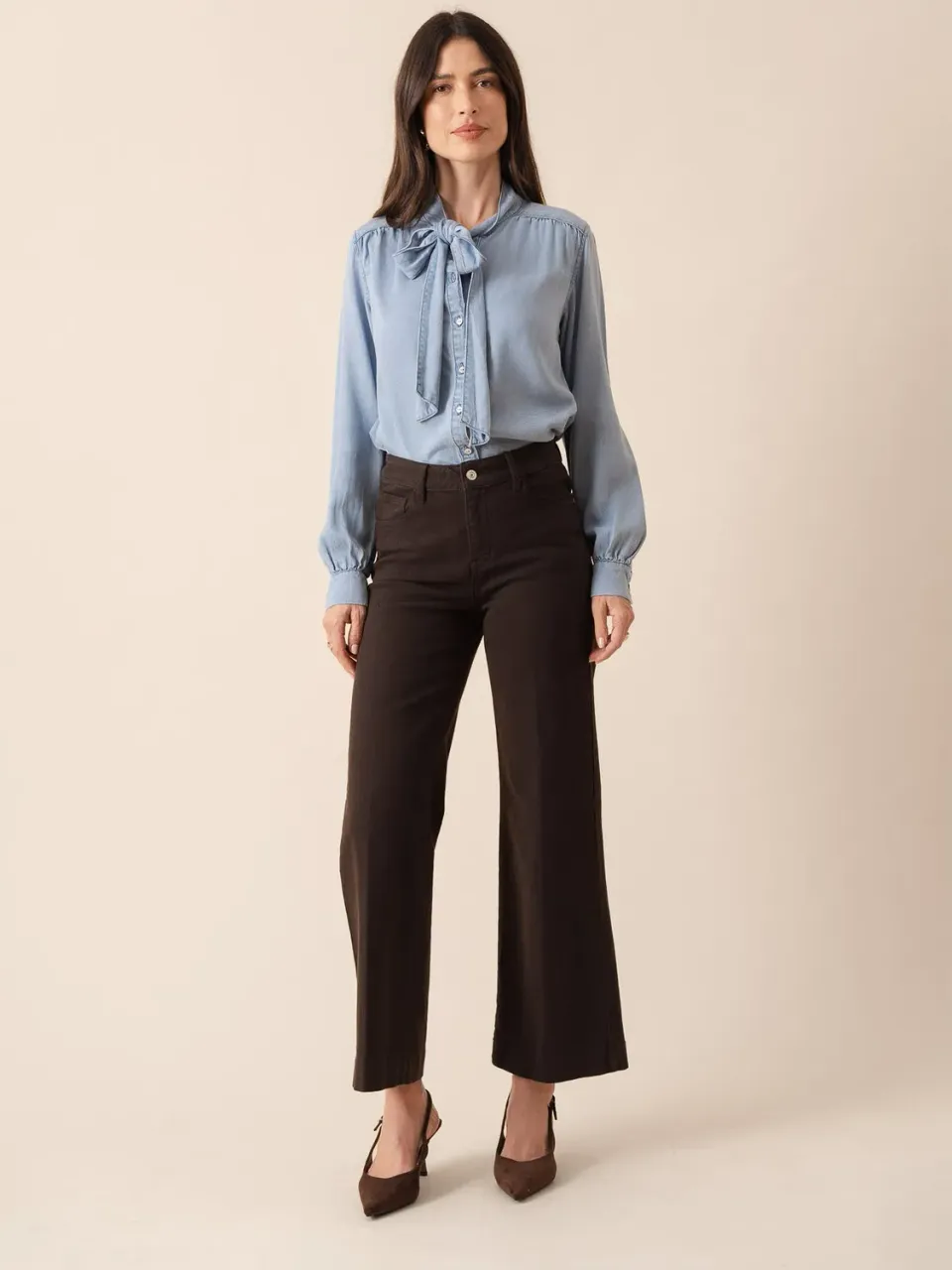 Oraije Vienna jeans wide cioccolato regular 1m60-1m70