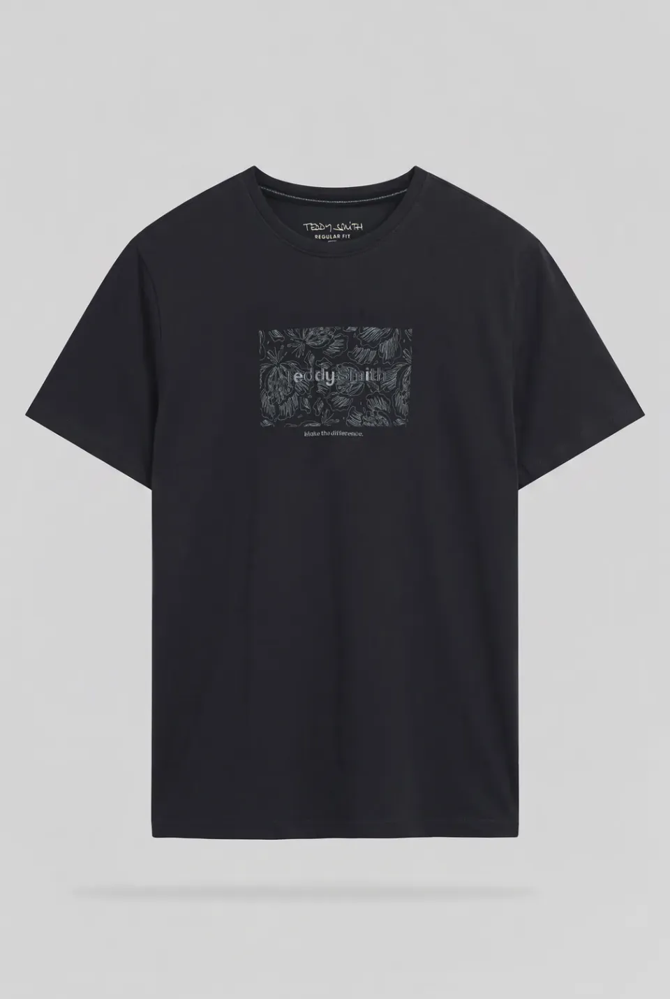Teddy Smith T-Ares MC T-Shirt Uomo Dark Navy Cotone