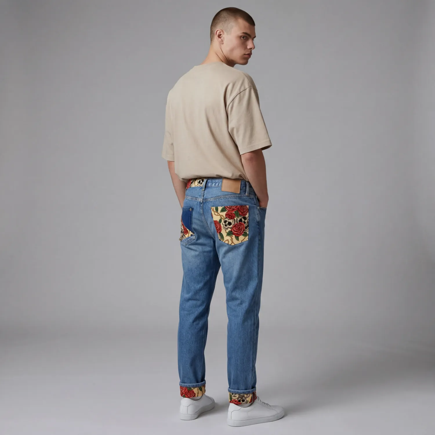 Levi's Vintage Teschi Rose jeans con tessuto su misura