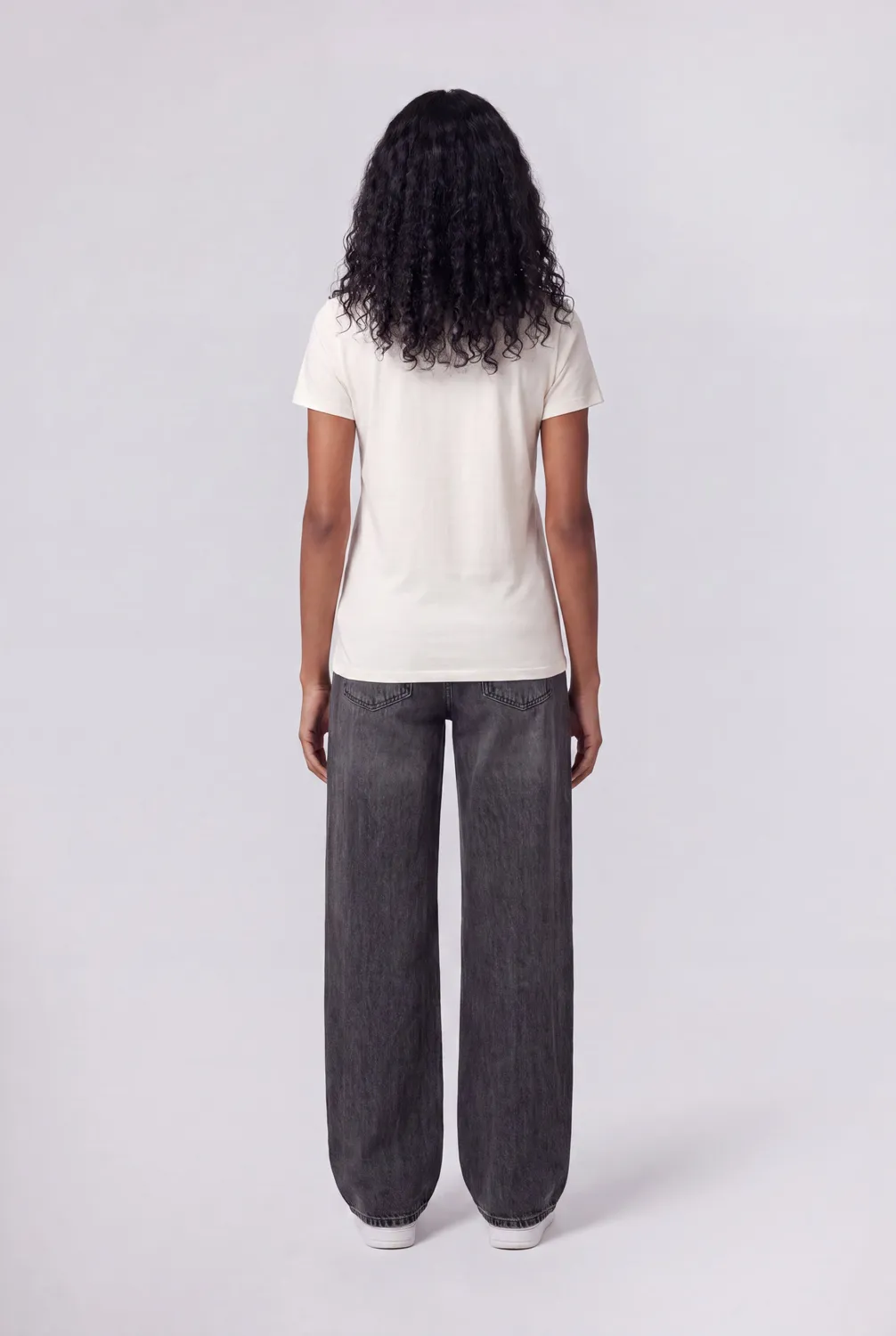 Teddy Smith T-Mia MC t-shirt bianco scollo a V