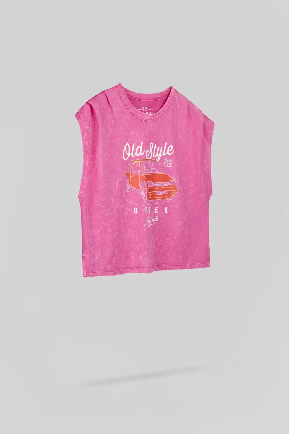 Teddy Smith T-Tany MC JR canotta bambina fuxia vintage
