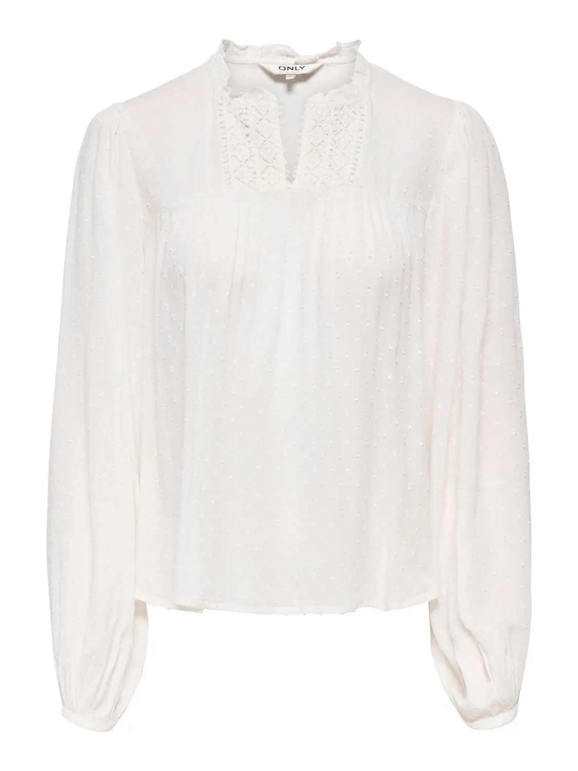 ONLY Onlgeza LS Dobby Tape top cloud dancer M