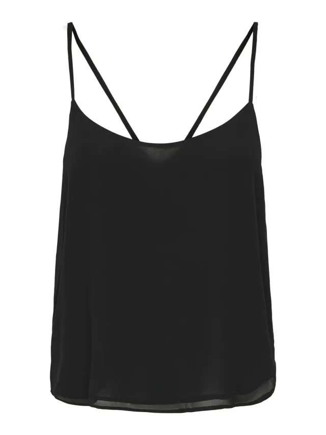 Only 15177444 top donna nero senza maniche