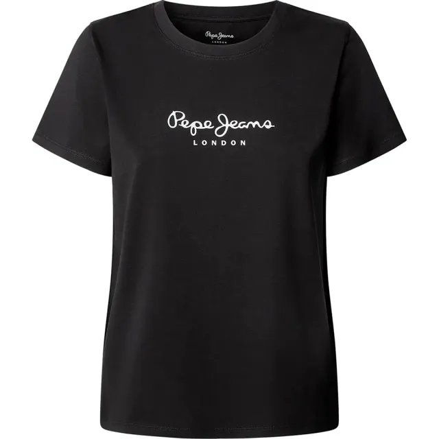 Pepe Jeans Berenice t-shirt donna nera logo cotone