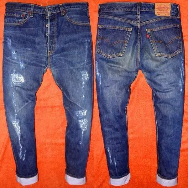 Levi's Vintage Marinaio jeans custom con tessuto