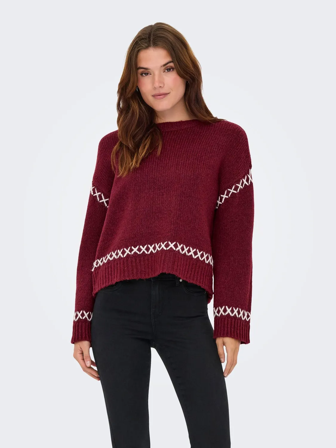 ONLY Onlamanda Life Maglione Donna S Cabernet