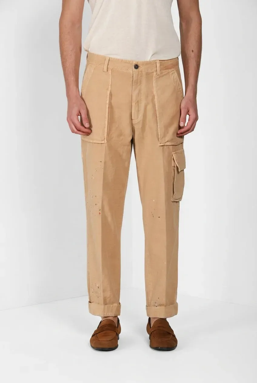 Mason's Cuba Work M74 pantalone uomo kaki cotone