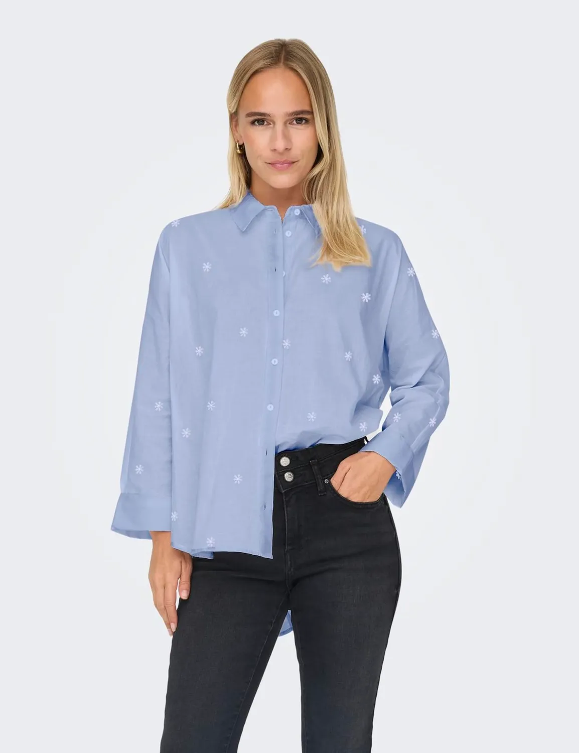 ONLY Onlnew Shirt camicia Brunnera Blue fantasia floreale