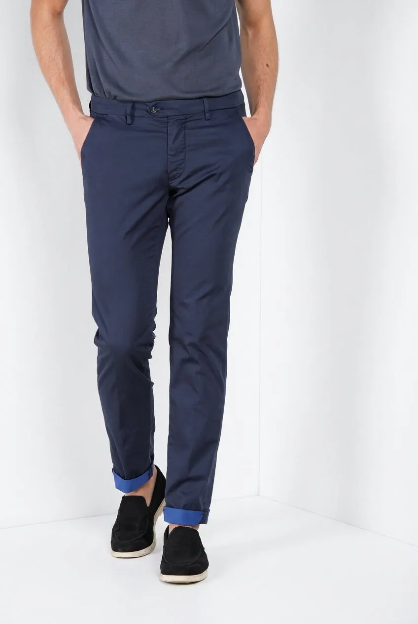 Mason's Torino City Travel chino uomo blu navy slim