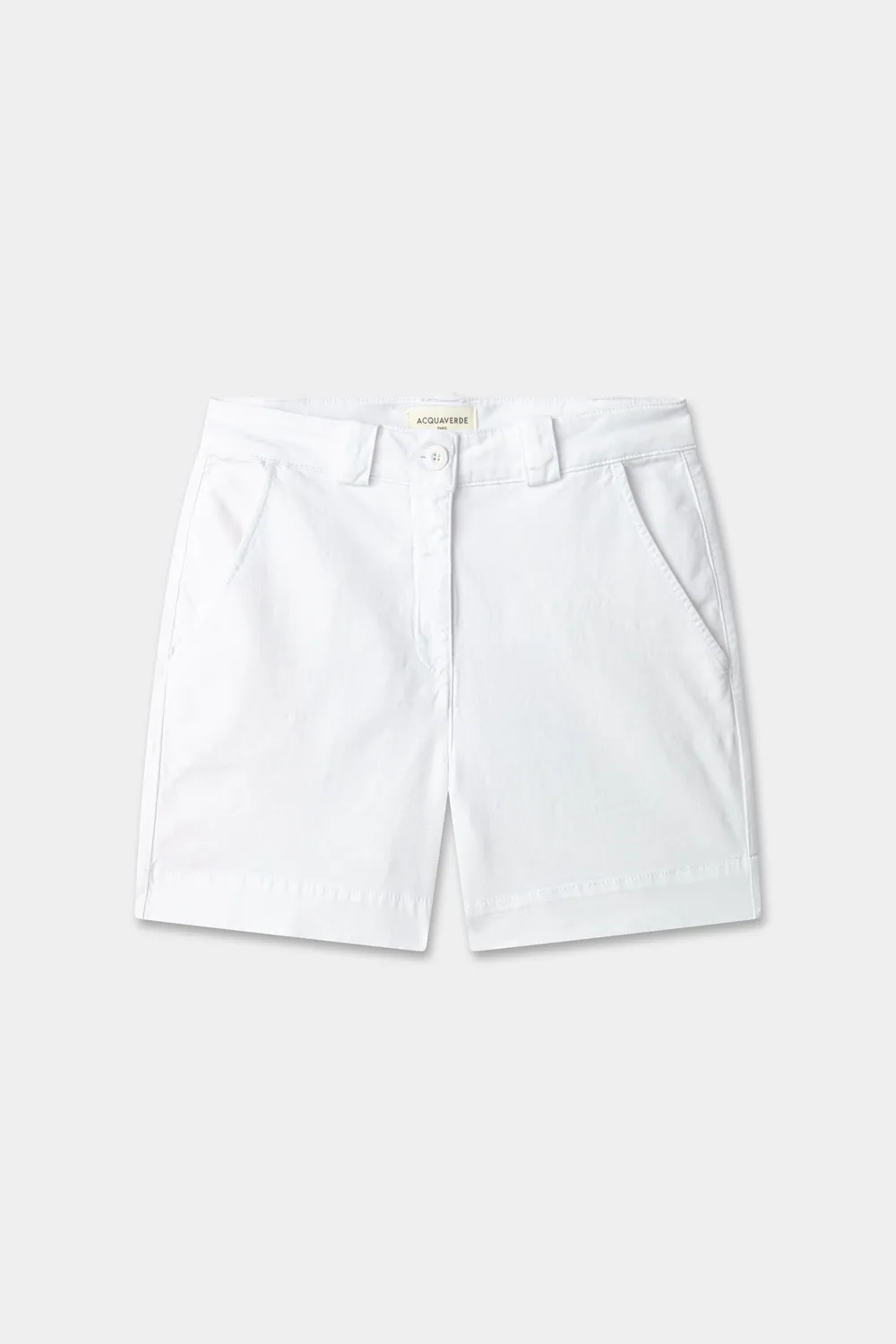 Acquaverde Vermont short bianco gamba ampia