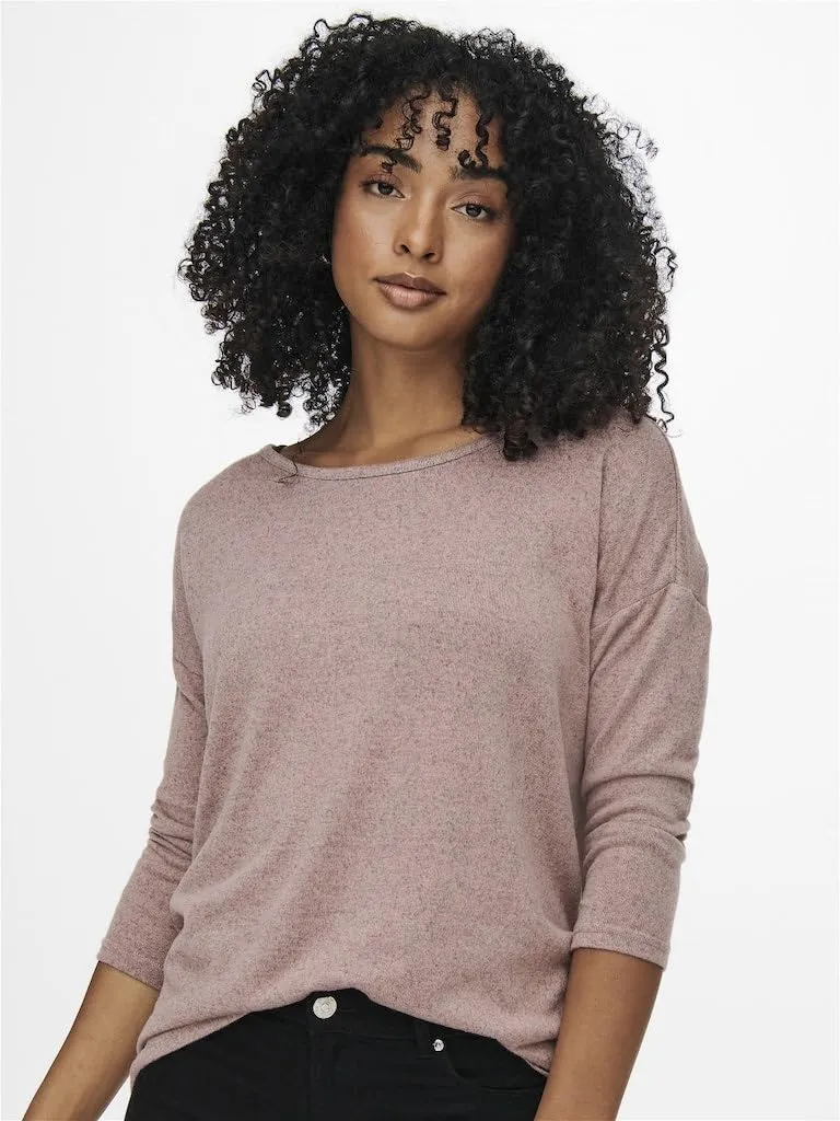 Only Onlmila maglione fawn melange girocollo