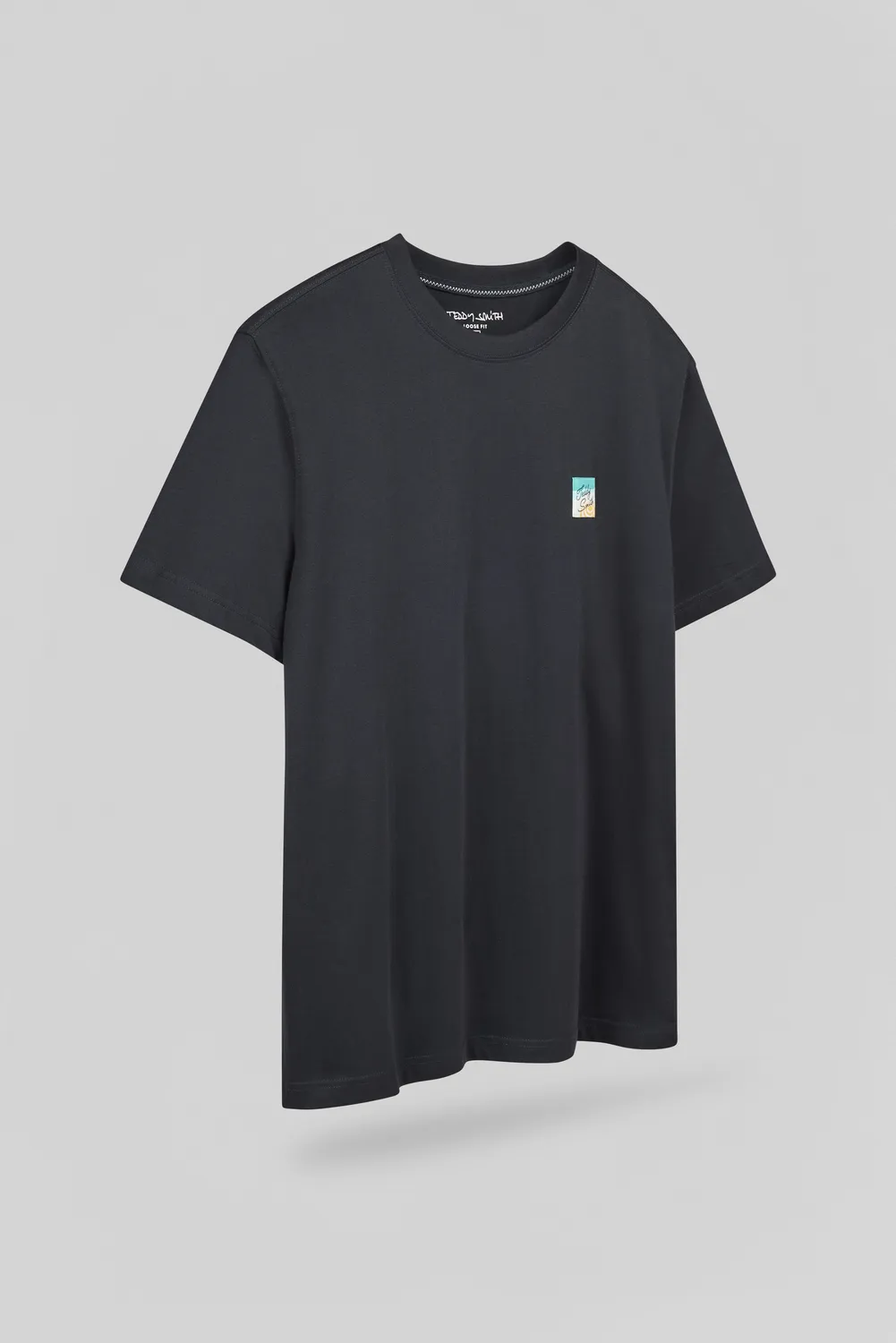 Teddy Smith T-Edric MC T-Shirt Uomo Blu Navy Cotone