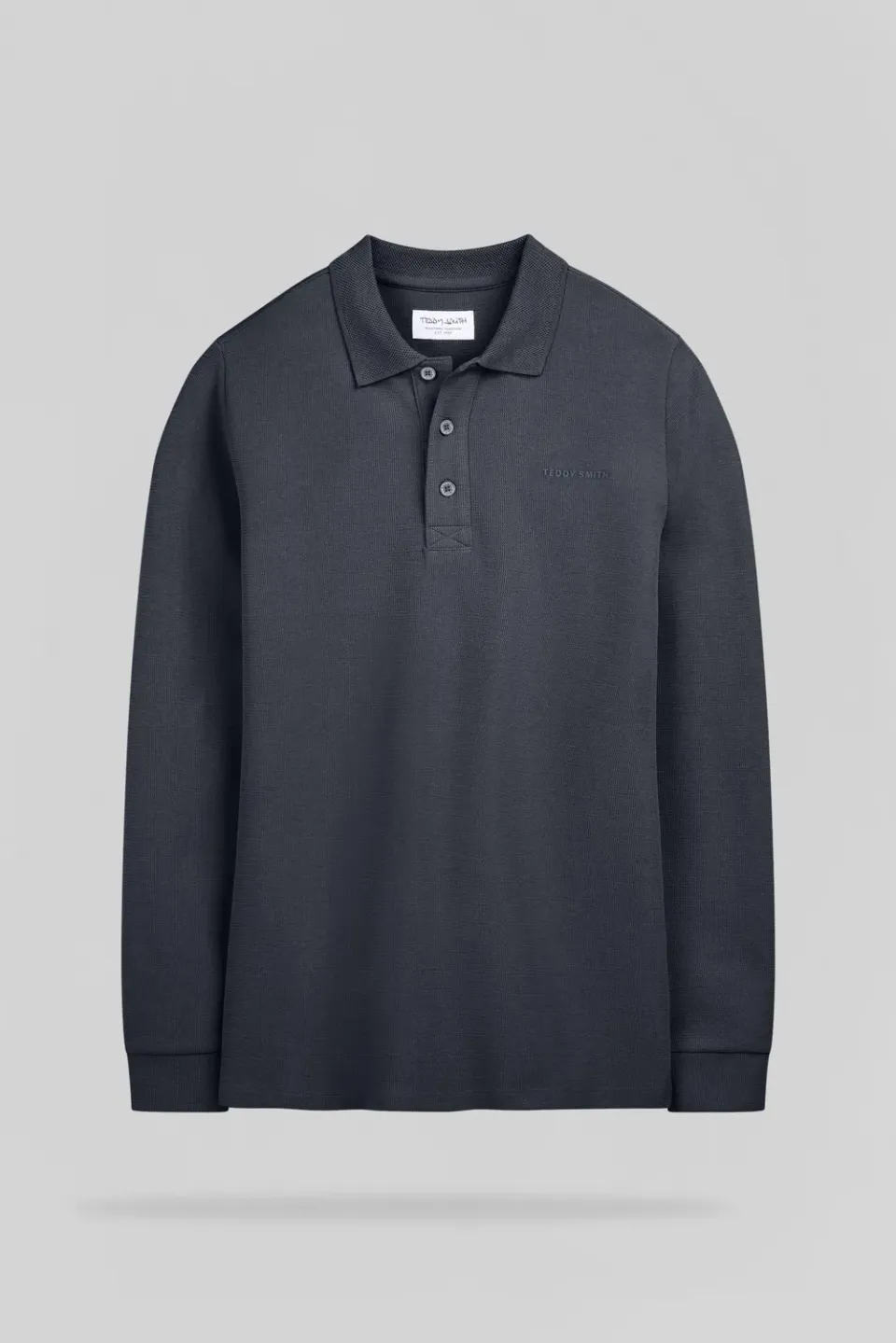 Teddy Smith P-Joel polo manica lunga grigio meteore jersey pesante