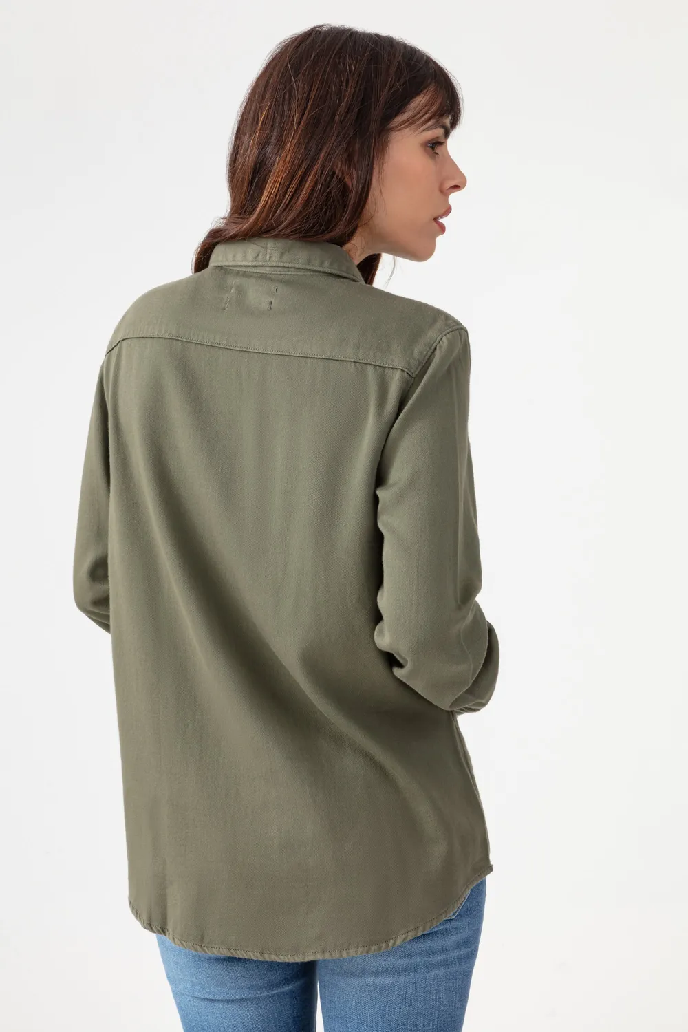 Acquaverde Clyde camicia western Military Kaki