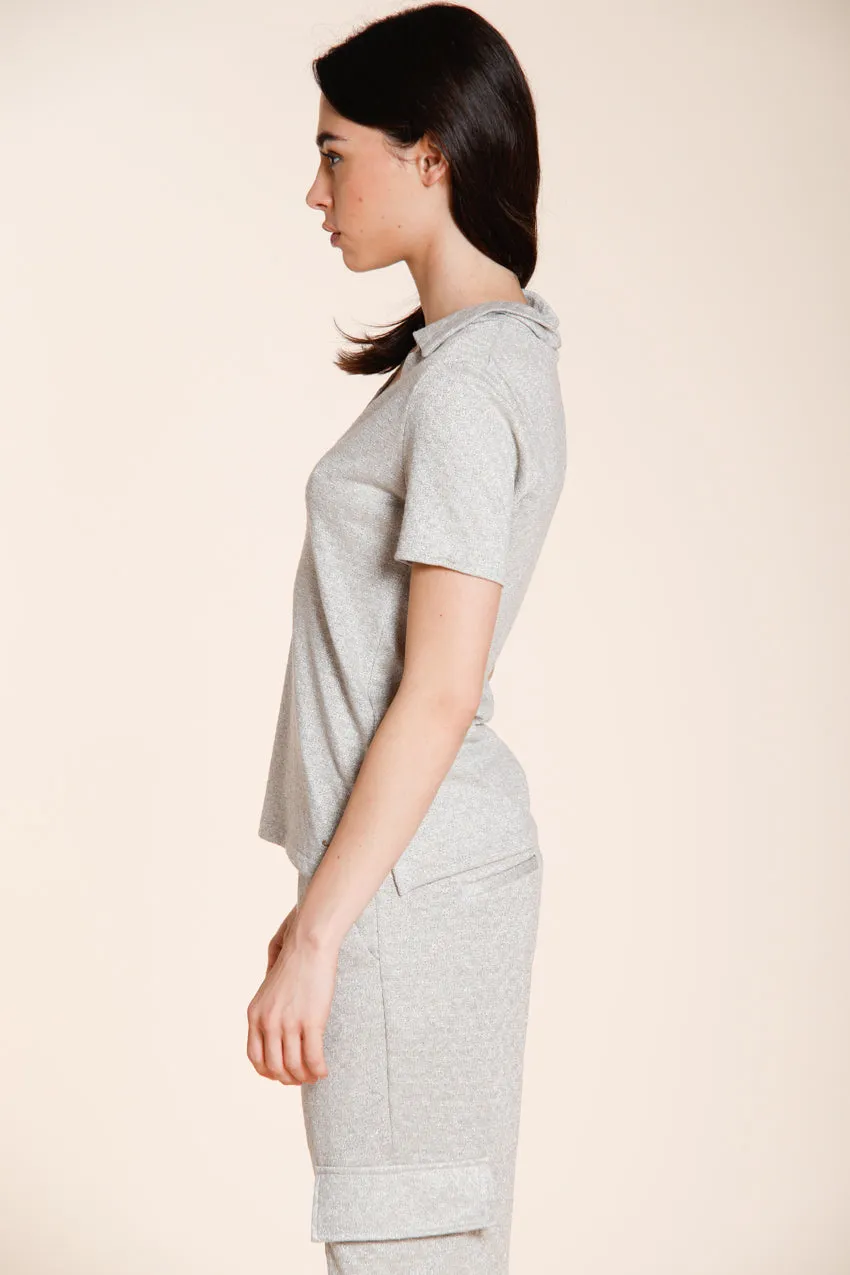 Mason's Ada camicia donna argento lurex manica corta