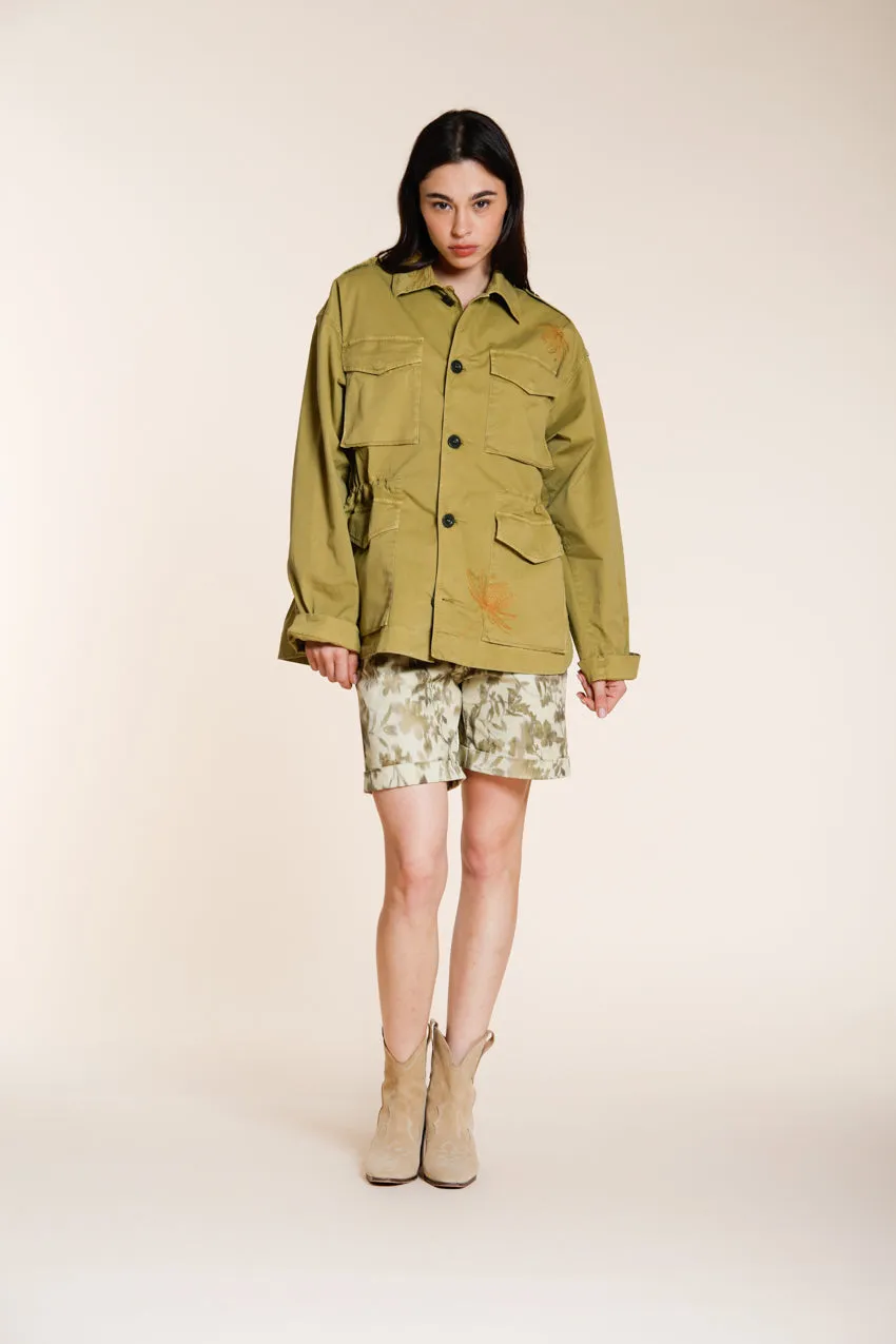 Mason's Florence New giubbotto donna twill verde acido fiori