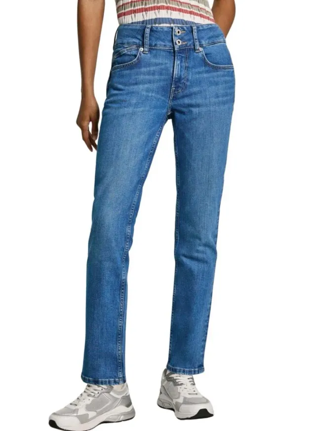 Pepe Jeans Slim Jeans Donna 27W 32L blu elasticizzato