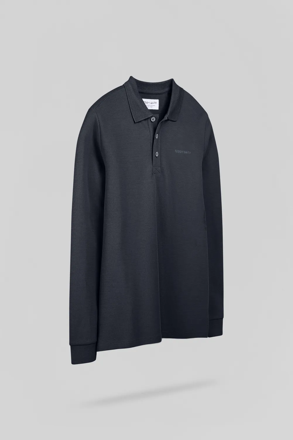 Teddy Smith P-Joel polo manica lunga grigio meteore jersey pesante
