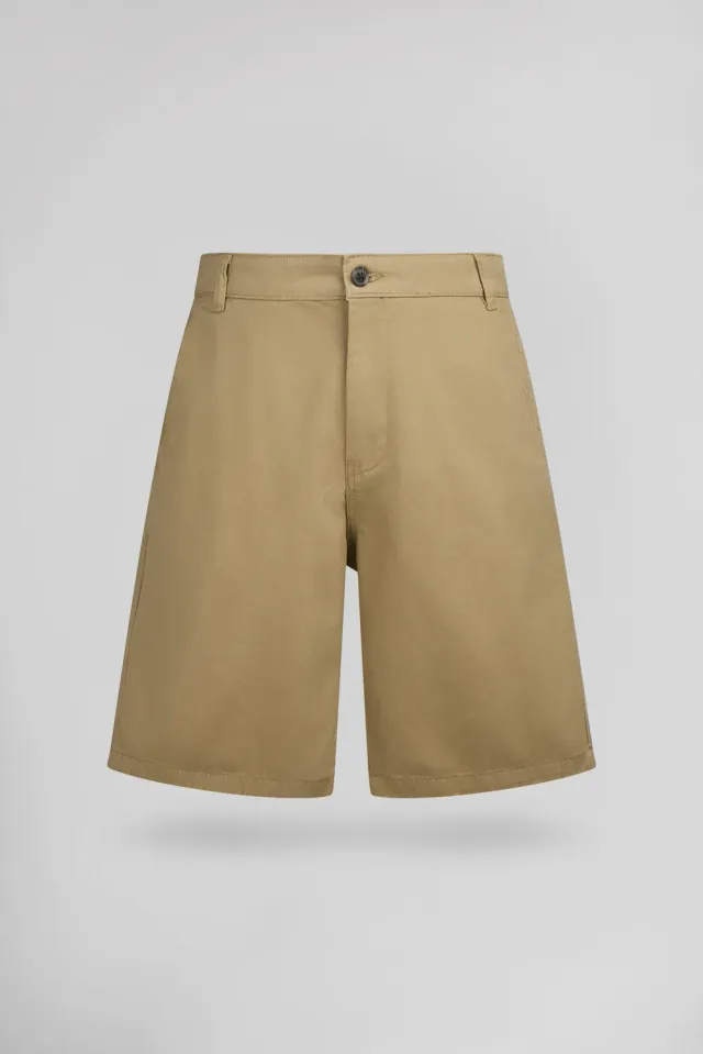 Teddy Smith S-Eddy Chino Shorts Uomo Beige Cotone