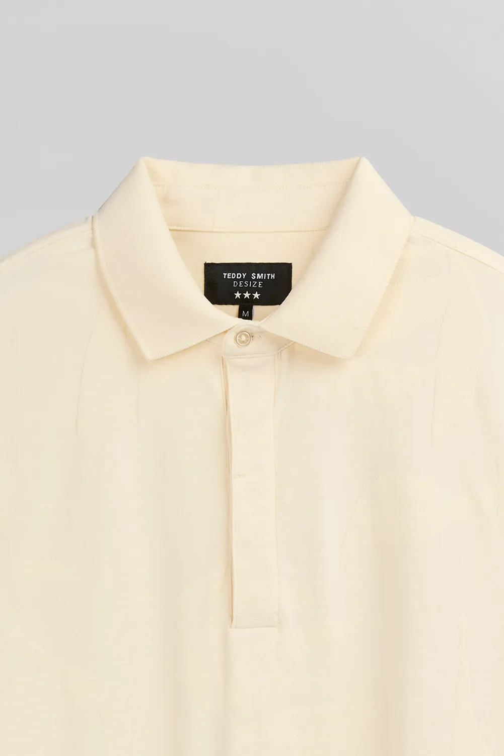 Teddy Smith P-Graham polo uomo crema jacquard floreale