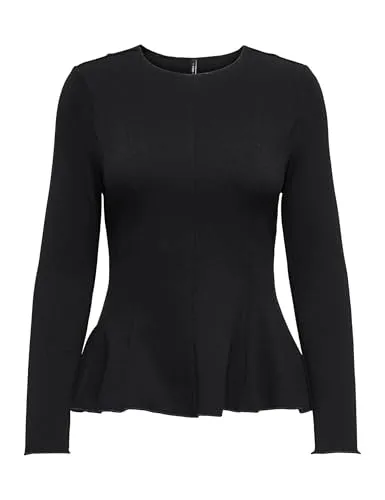 ONLY Onlkenya top peplum scollo rotondo elegante