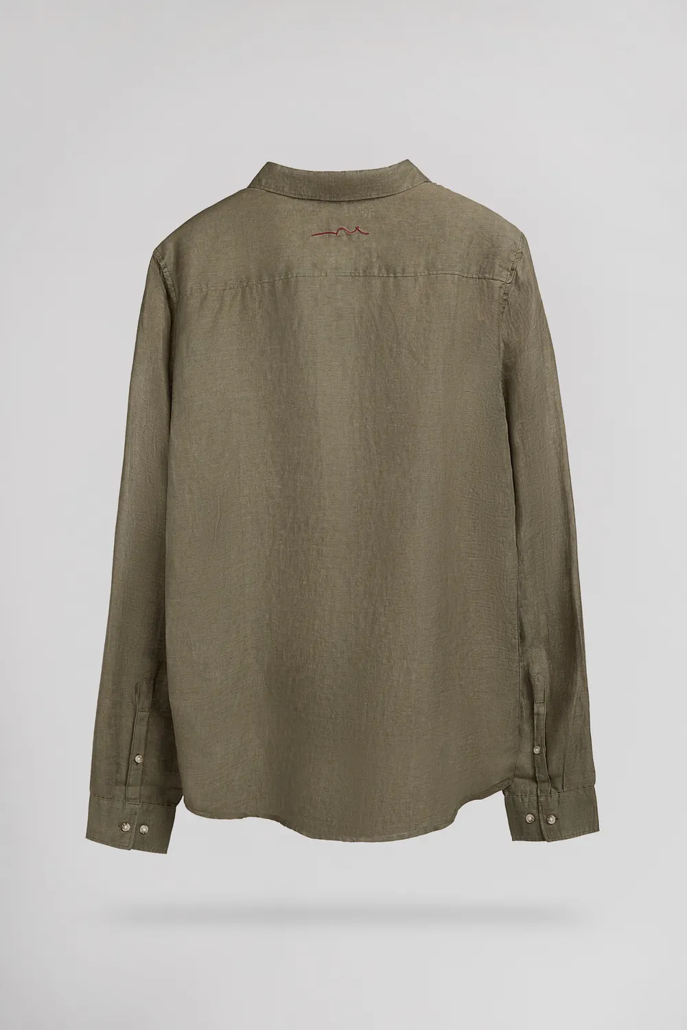 Teddy Smith C-Linen camicia uomo kaki 100% lino