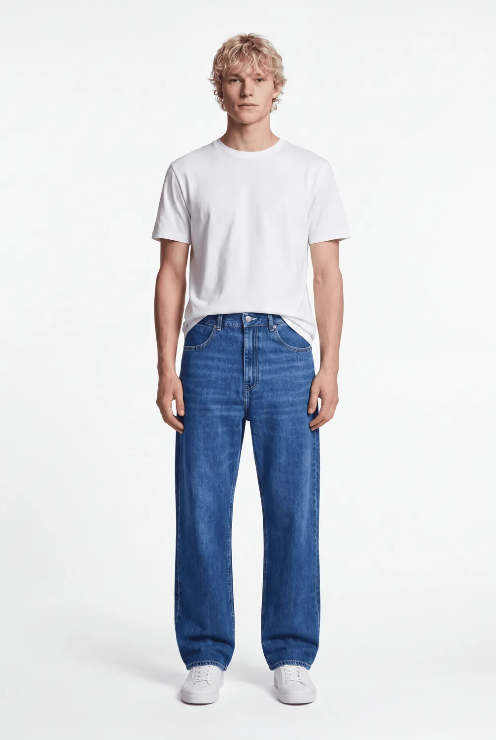 Teddy Smith Big Memphis jeans baggy uomo vintage indigo