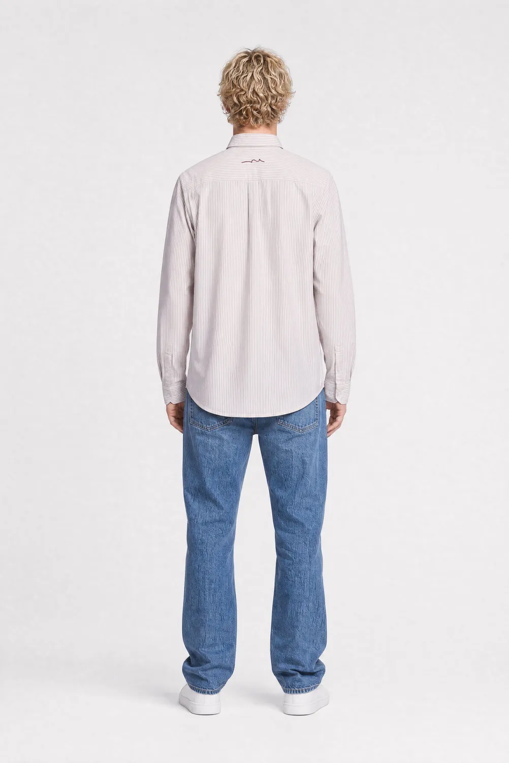 Teddy Smith C-Stanley camicia uomo worker beige righe