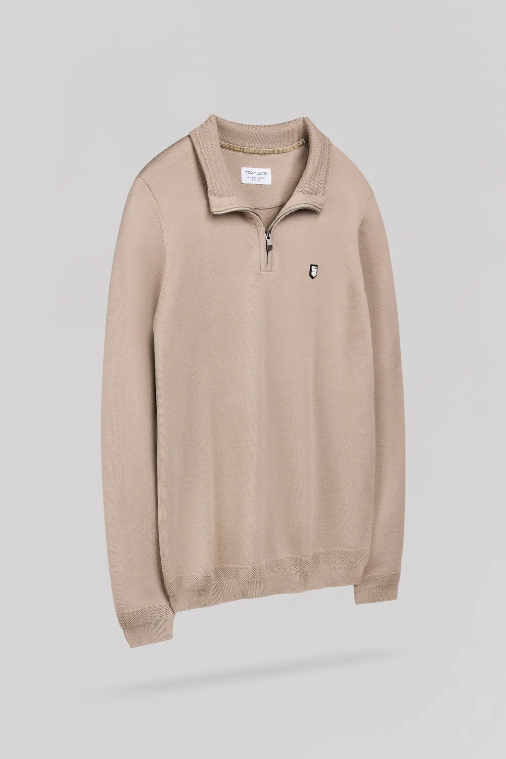 Teddy Smith P-Marty 2 Maglia mezza zip beige uomo
