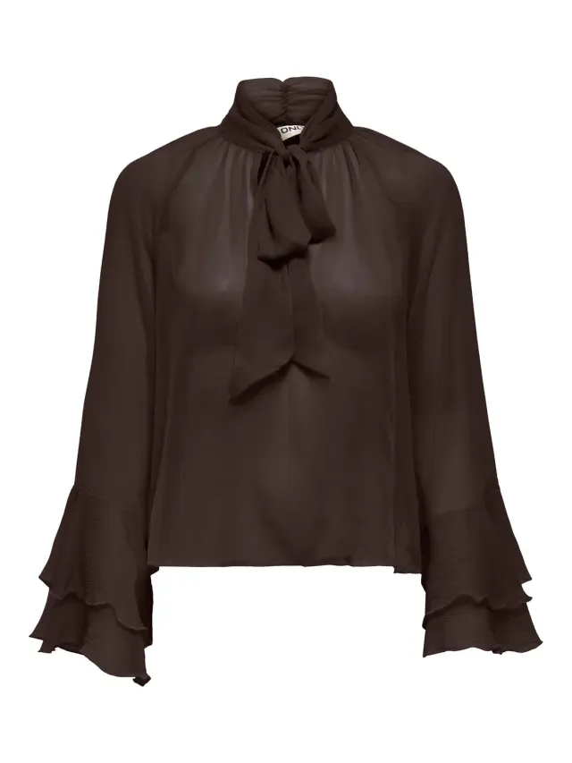 ONLY ONLPENINNA Camicetta Donna Maniche Lunghe con Fiocco