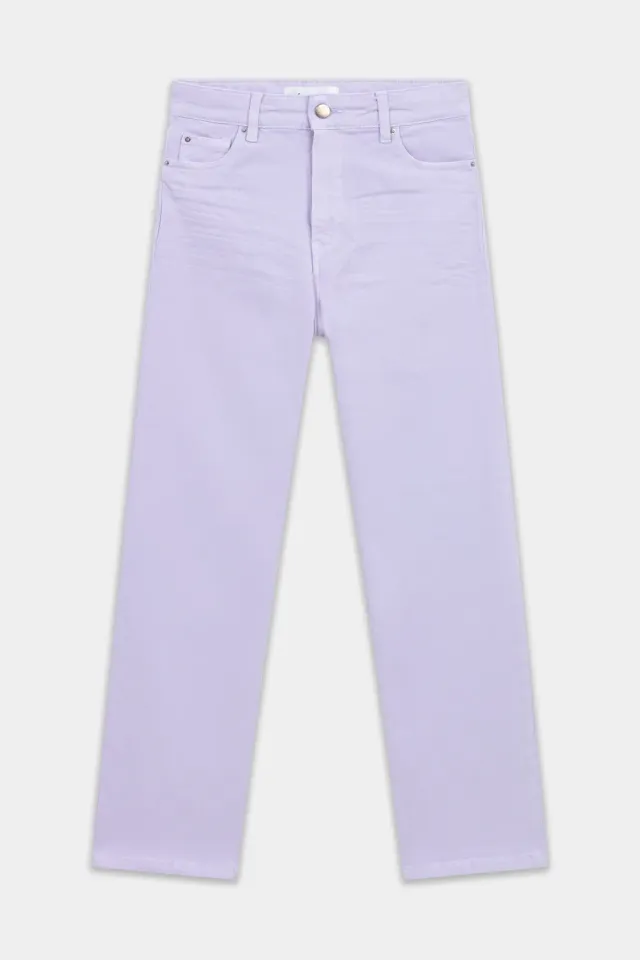 acquaverde Anouck pantaloni lavanda vita alta