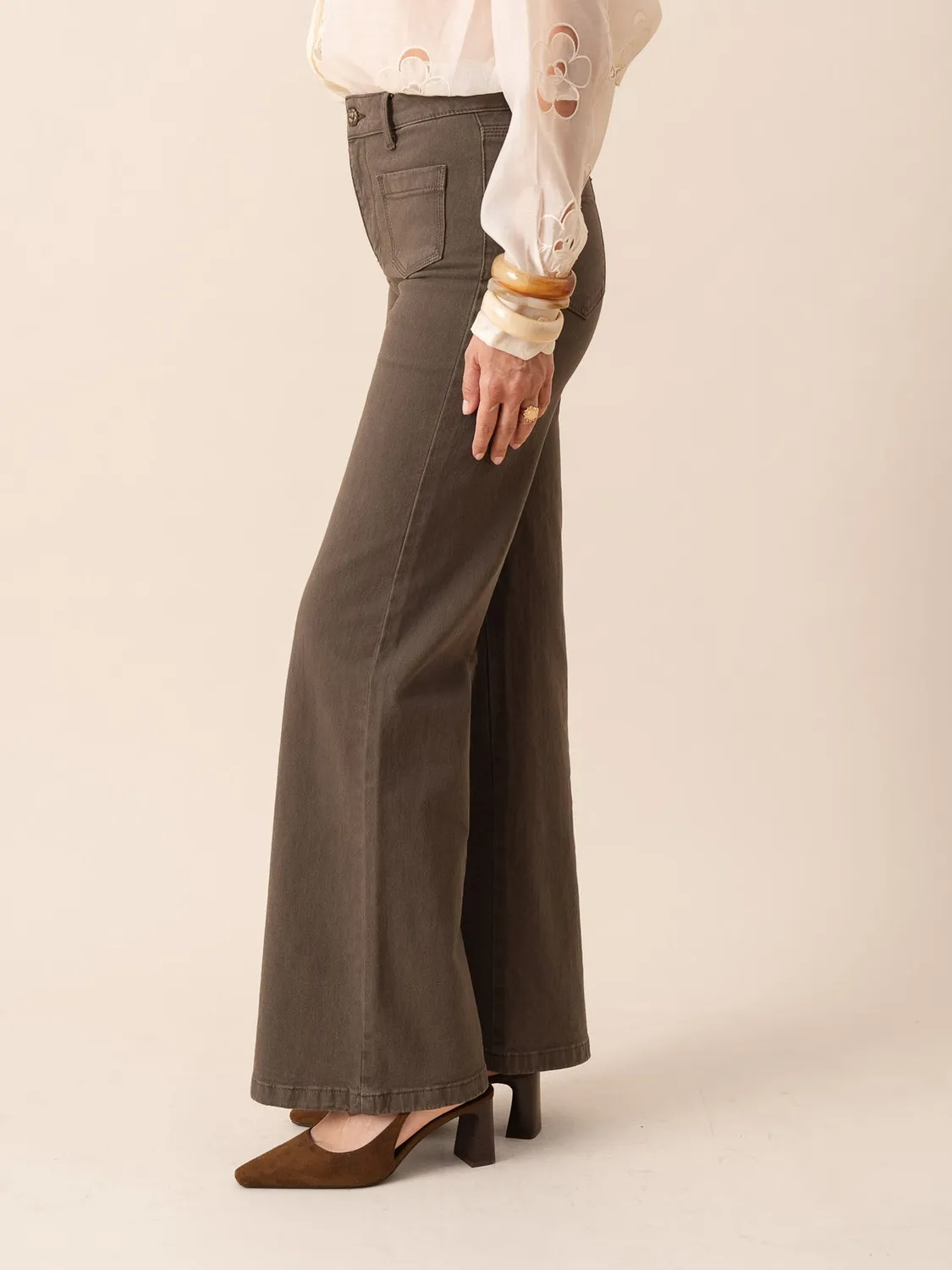 Oraije Gaspard jeans wide kaki