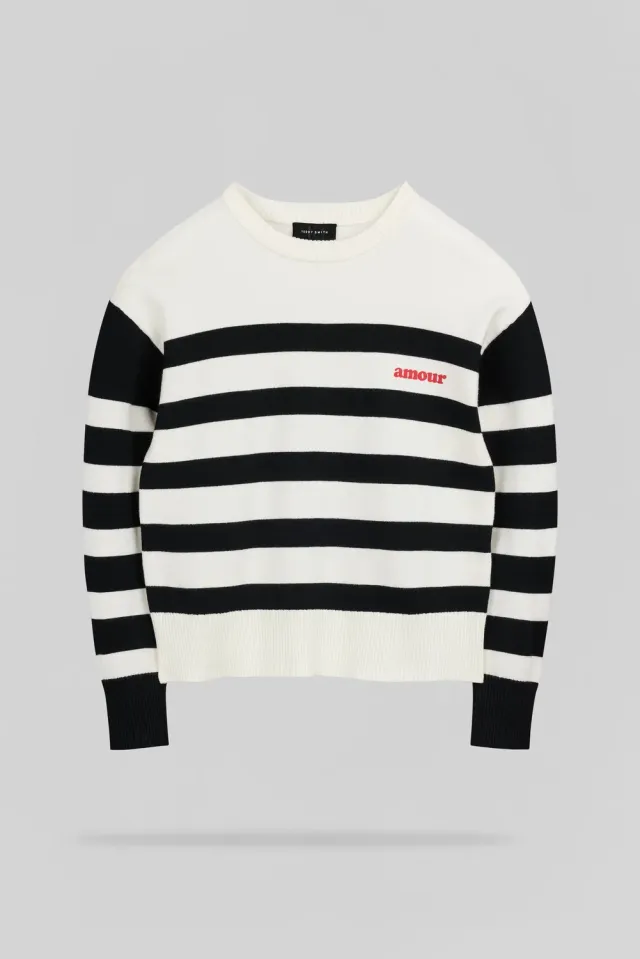 Teddy Smith P-Judith pull ragazza righe Middle White