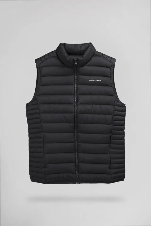 Teddy Smith B-Terry piumino smanicato uomo nero leggero
