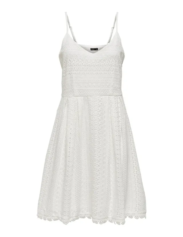 ONLY Onlhelena Vestito Corto Donna 44 Pizzo Lilla