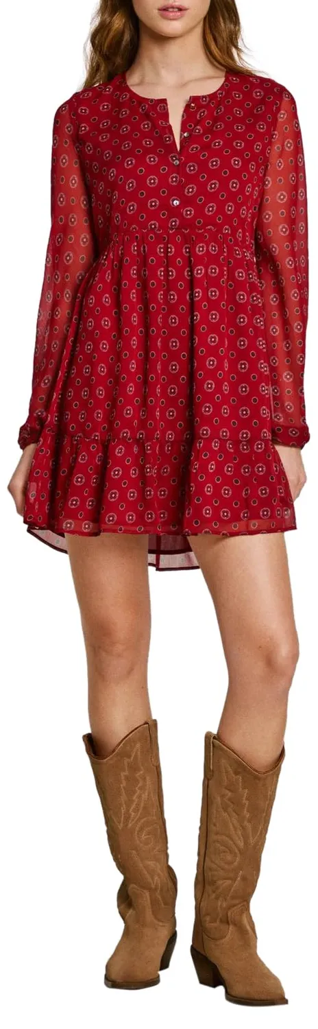 Pepe Jeans Plume mini abito donna M maniche lunghe