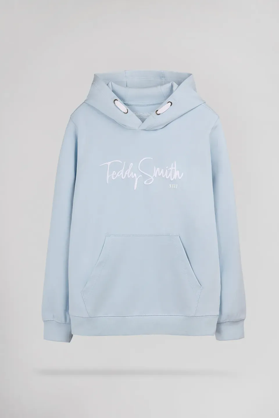 Teddy Smith S-Evry Hoody JR felpa Pastel Blue ragazzo