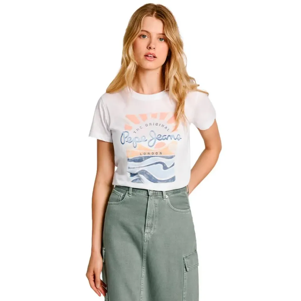 Pepe Jeans Esha t-shirt donna XS corta grafica logo