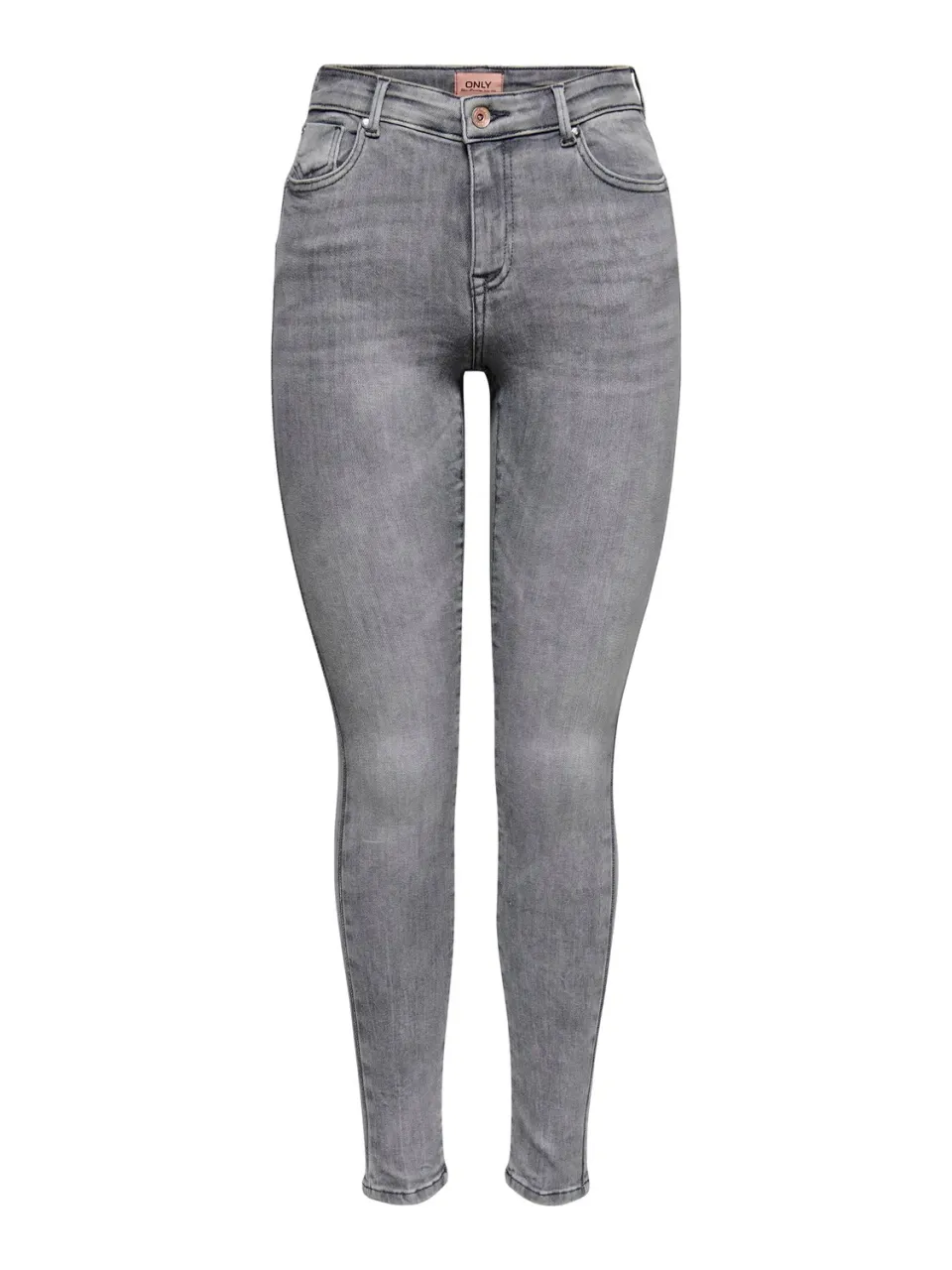 ONLY ONLPower Mid Push Up jeans skinny grigio
