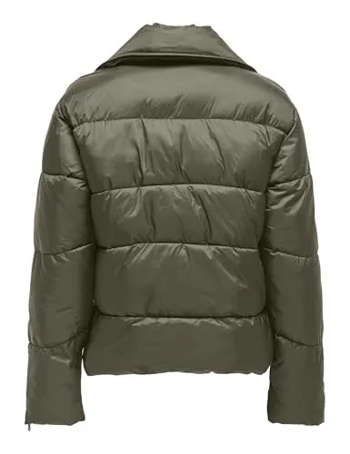 ONLY Onlvanilla Biker Giacca Imbottita Donna L Nera