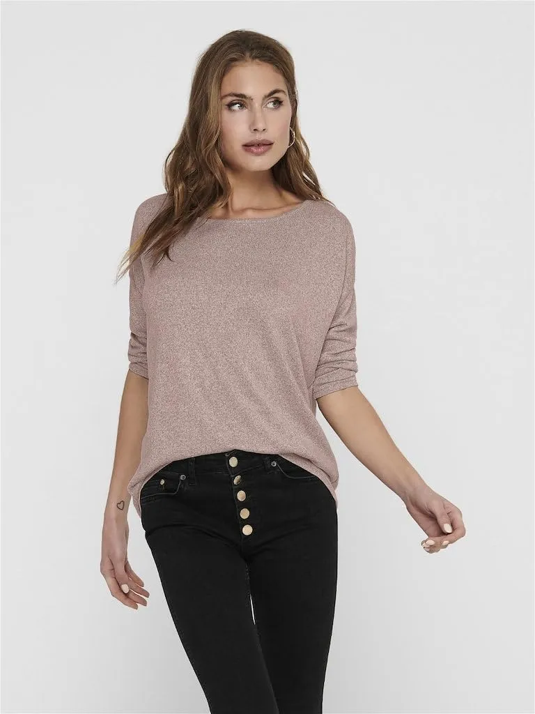 Only Onlmila maglione fawn melange girocollo