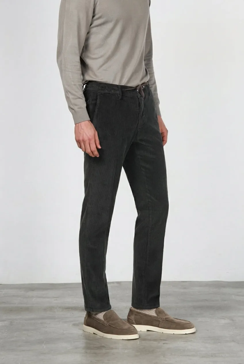 Mason's Milano Jogger chino uomo marrone velluto extra slim